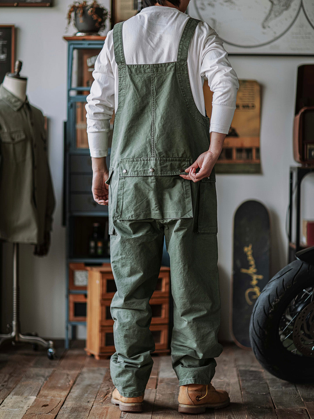 Victor™ | Pantalón de tirantes beige elegante