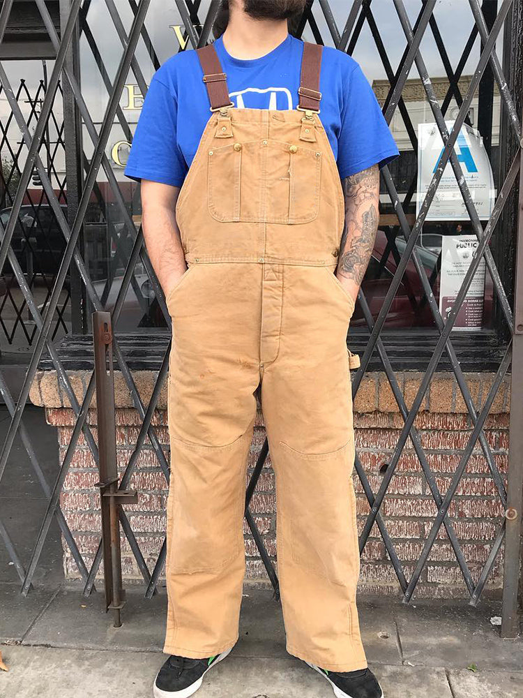 Luc™ | Pantalón de tirantes camel vintage