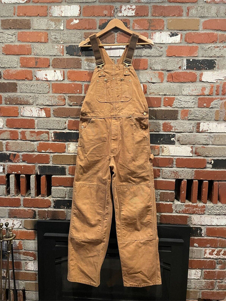 Luc™ | Pantalón de tirantes camel vintage