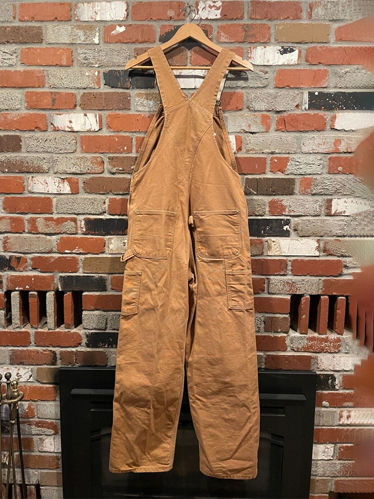 Luc™ | Pantalón de tirantes camel vintage