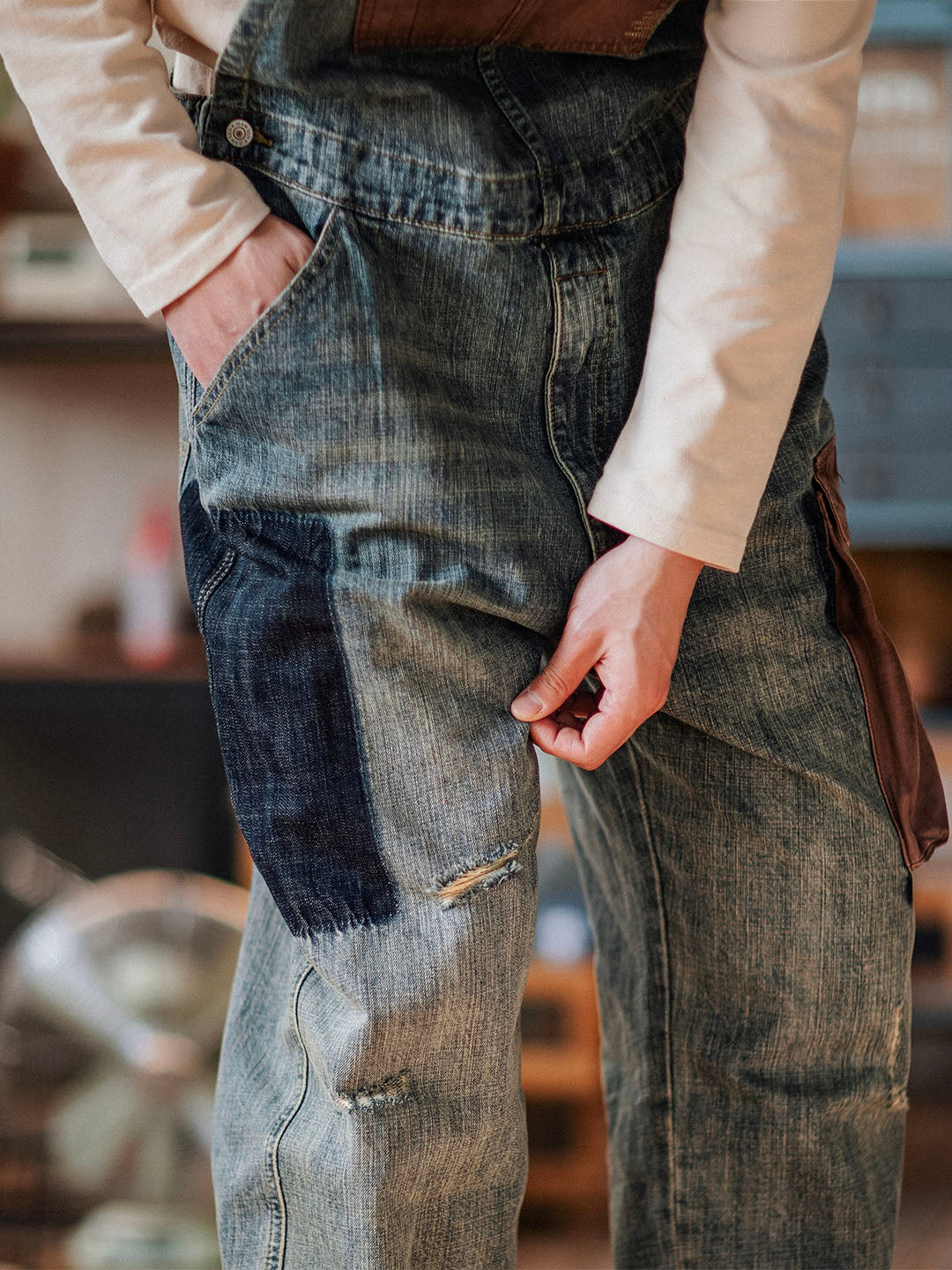 Paul™ | Pantalón de tirantes azul claro casual