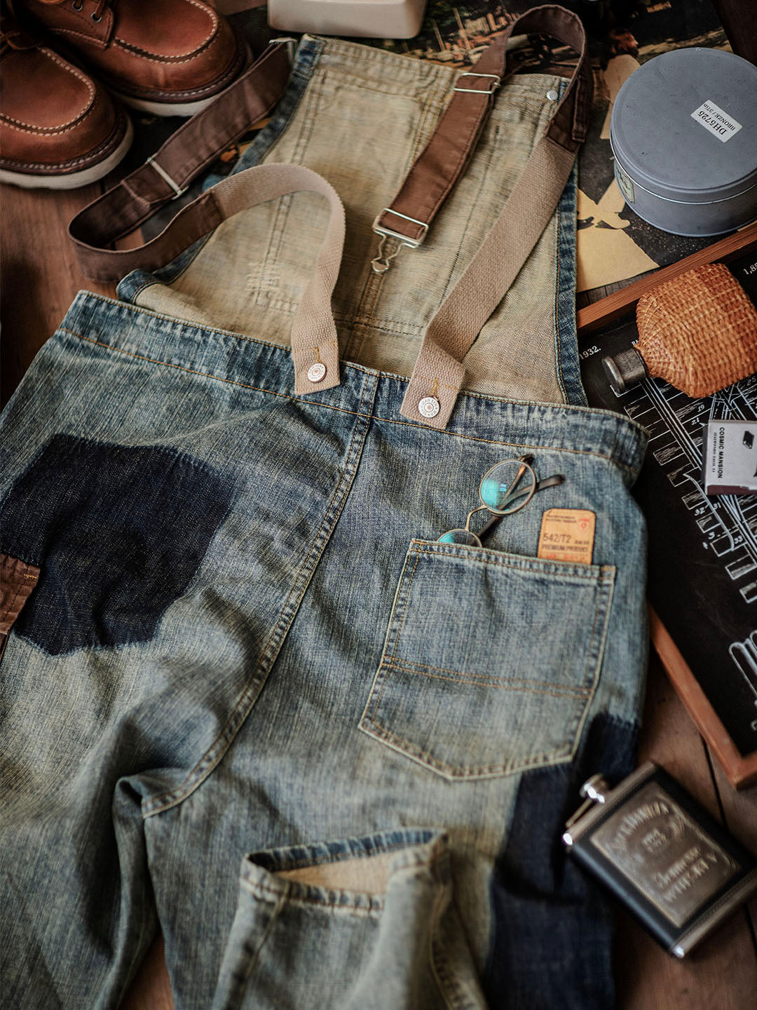 Paul™ | Pantalón de tirantes azul claro casual