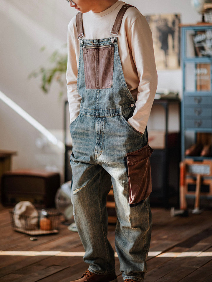 Paul™ | Pantalón de tirantes azul claro casual