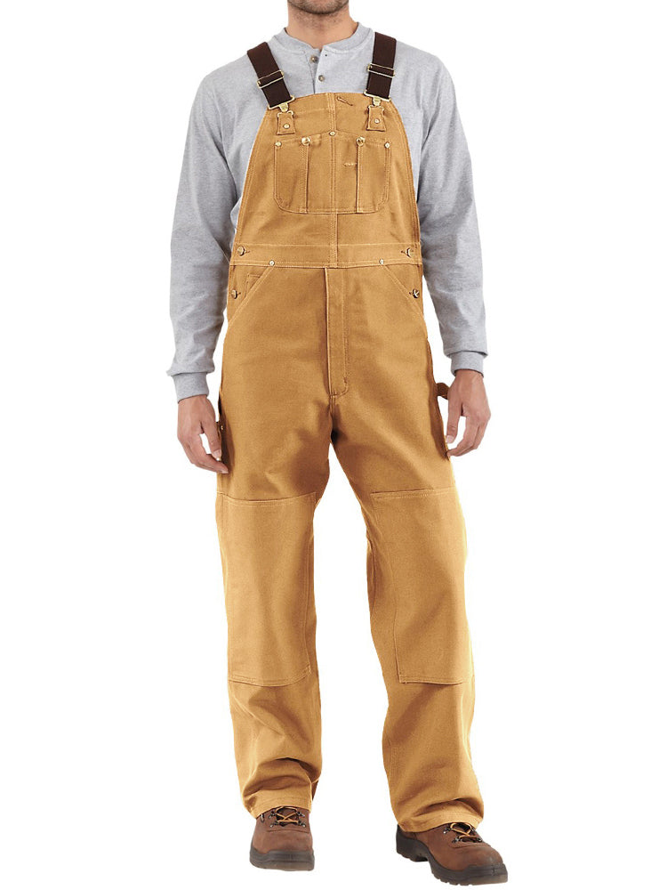 Luc™ | Pantalón de tirantes camel vintage